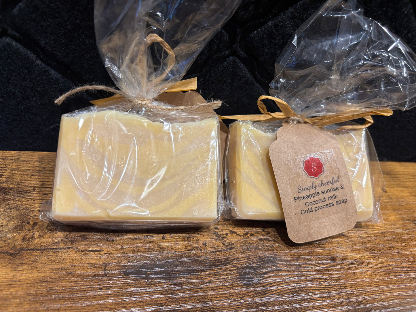 Pineapple sunrise & coconut milk cold process soap