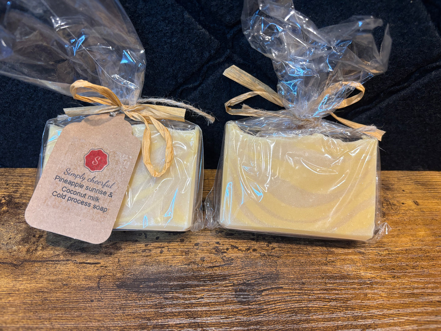 Pineapple sunrise & coconut milk cold process soap