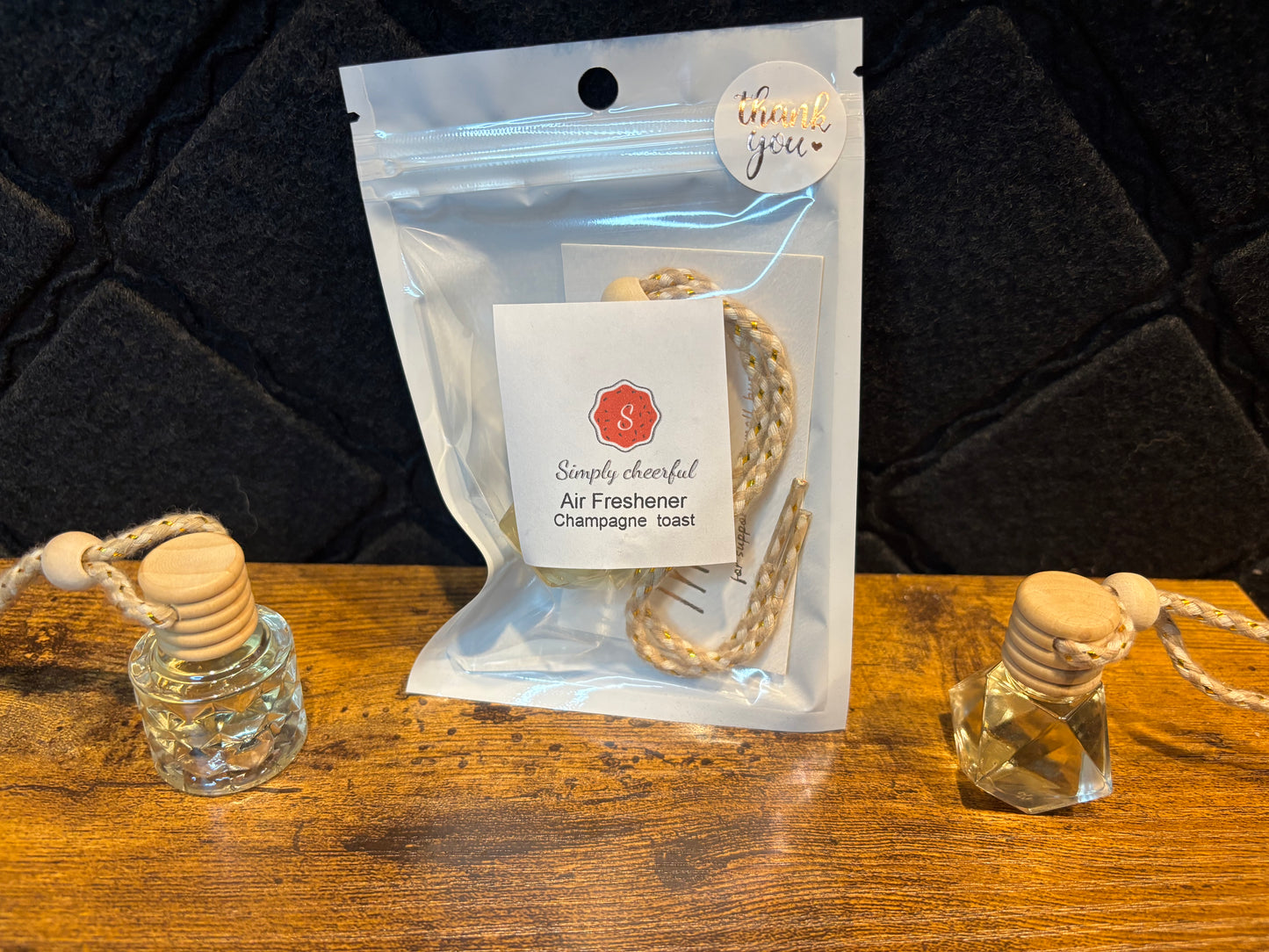 Champagne toast air freshener