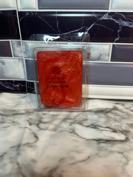 Coastal coral jelly wax melt