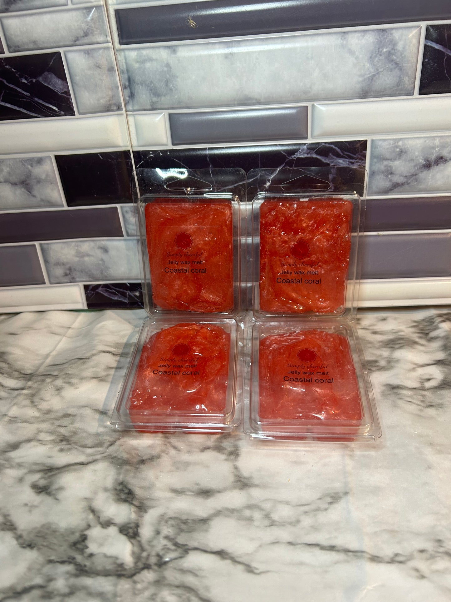 Coastal coral jelly wax melt