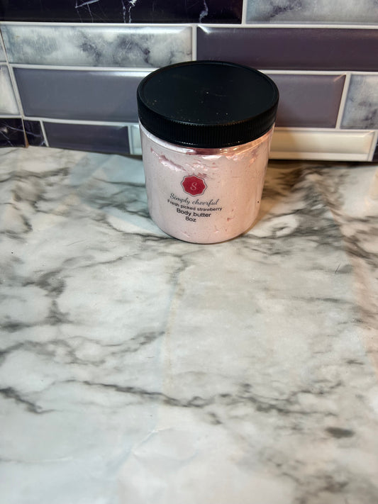 Fresh picked strawberry body butter