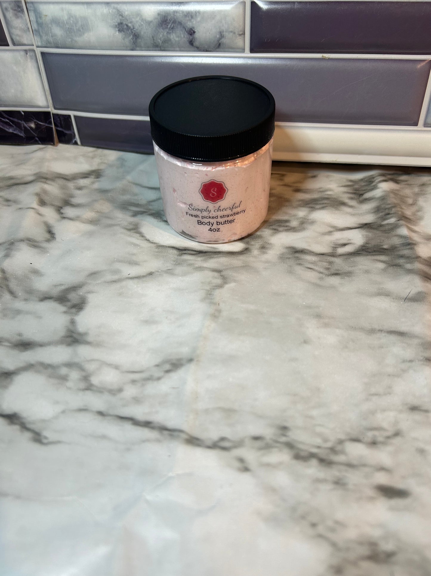 Fresh picked strawberry body butter