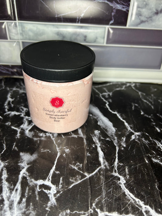 Sweet strawberry body butter