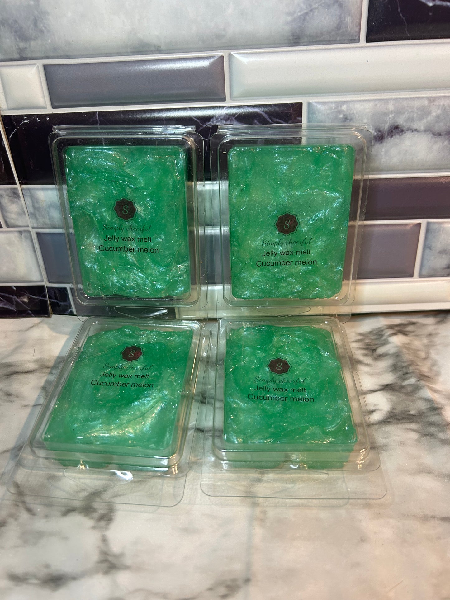 Cucumber melon jelly wax melt