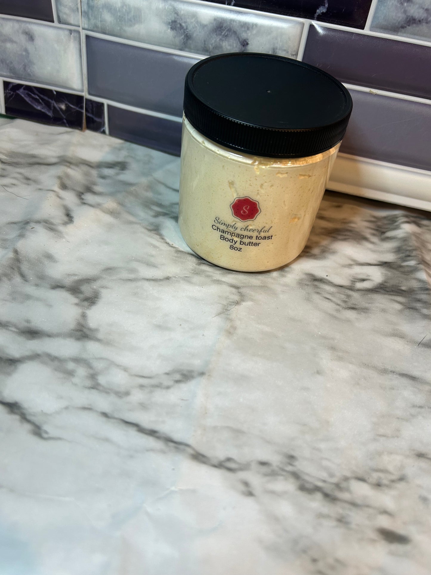 Champagne toast body butter